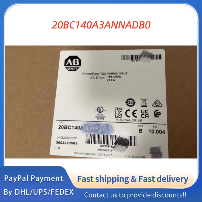 1PC  NEW  20BC140A3ANNADB0  Allen‑Bradley (Rockwell Automation) PowerFlex 700 AC Drive Adjustable Frequency AC Drive #QYM001 J1688