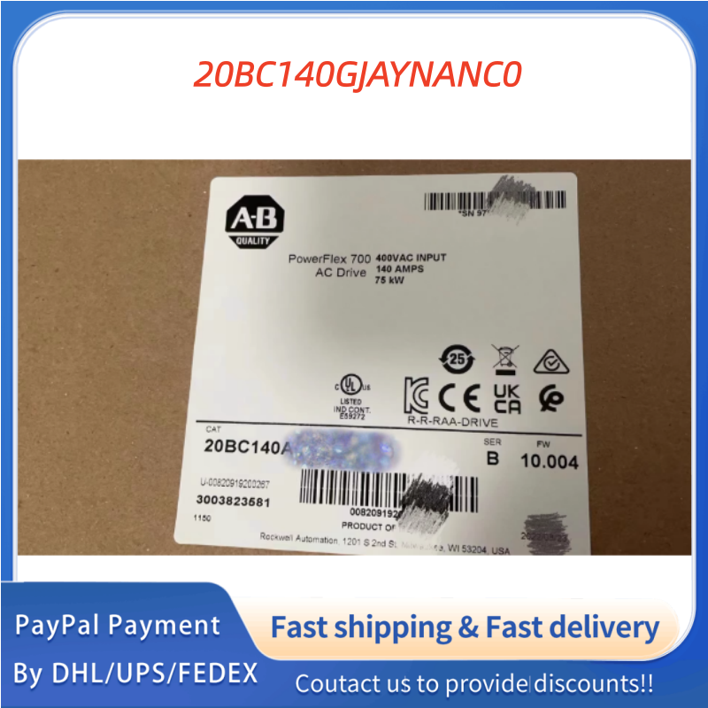 1PC NEW  20BC140GJAYNANC0 Allen‑Bradley (Rockwell Automation) PowerFlex 700 AC Drive Adjustable Frequency AC Drive #QYM001 J1688