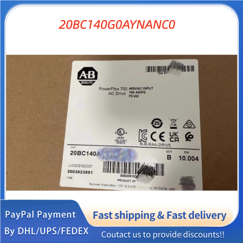1PC  NEW  20BC140G0AYNANC0 Allen‑Bradley (Rockwell Automation) PowerFlex 700 AC Drive Adjustable Frequency AC Drive #QYM001 J1688