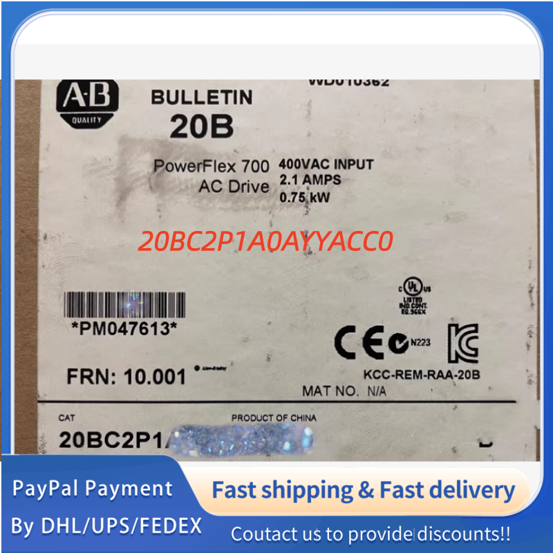 1PC NEW 20BC2P1A0AYYACC0  Allen‑Bradley (Rockwell Automation) Adjustable Frequency PowerFlex 700 AC  Drive  #QYM001 J1688
