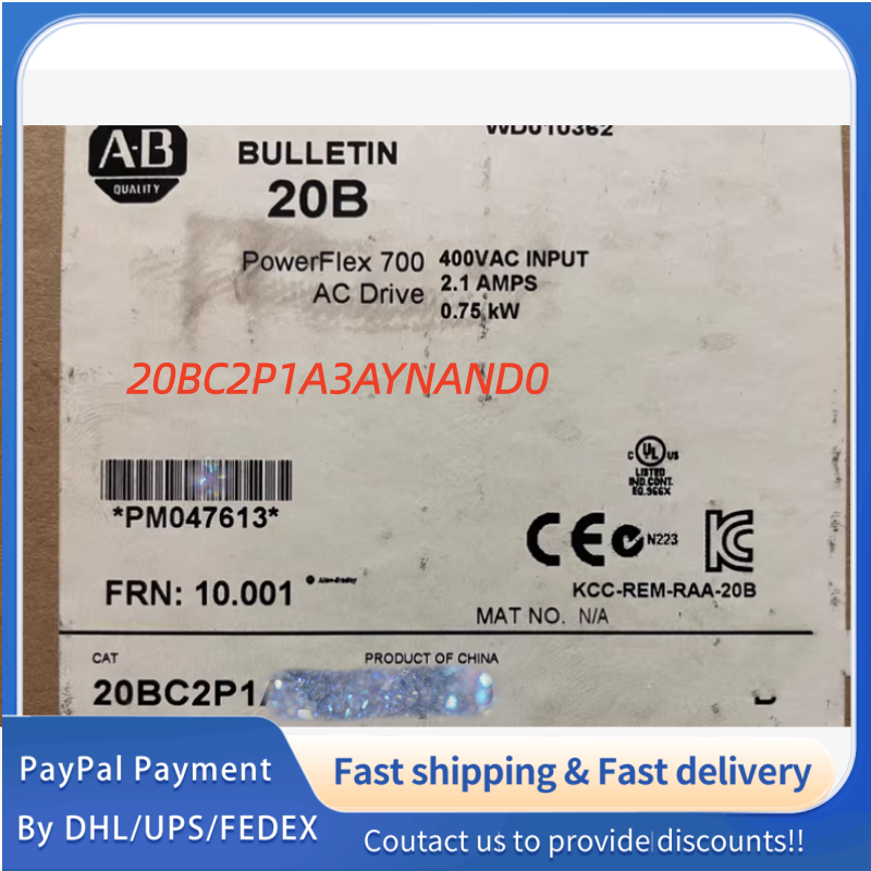 1PC NEW 20BC2P1A3AYNAND0 Allen‑Bradley (Rockwell Automation) Adjustable Frequency PowerFlex 700 AC  Drive  #QYM001 J1688