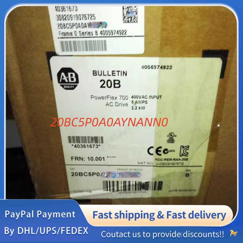 1PC NEW 20BC5P0A0AYNANN0 Allen‑Bradley (Rockwell Automation) Adjustable Frequency PowerFlex 700 AC  Drive  #QYM001 J1688