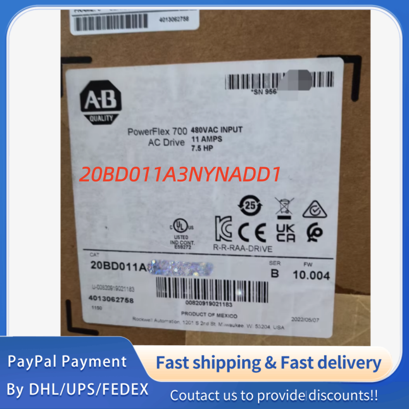 1PC NEW 20BD011A3NYNADD1 Allen‑Bradley (Rockwell Automation) PowerFlex 700 AC  Drive  #QYM001 J1688