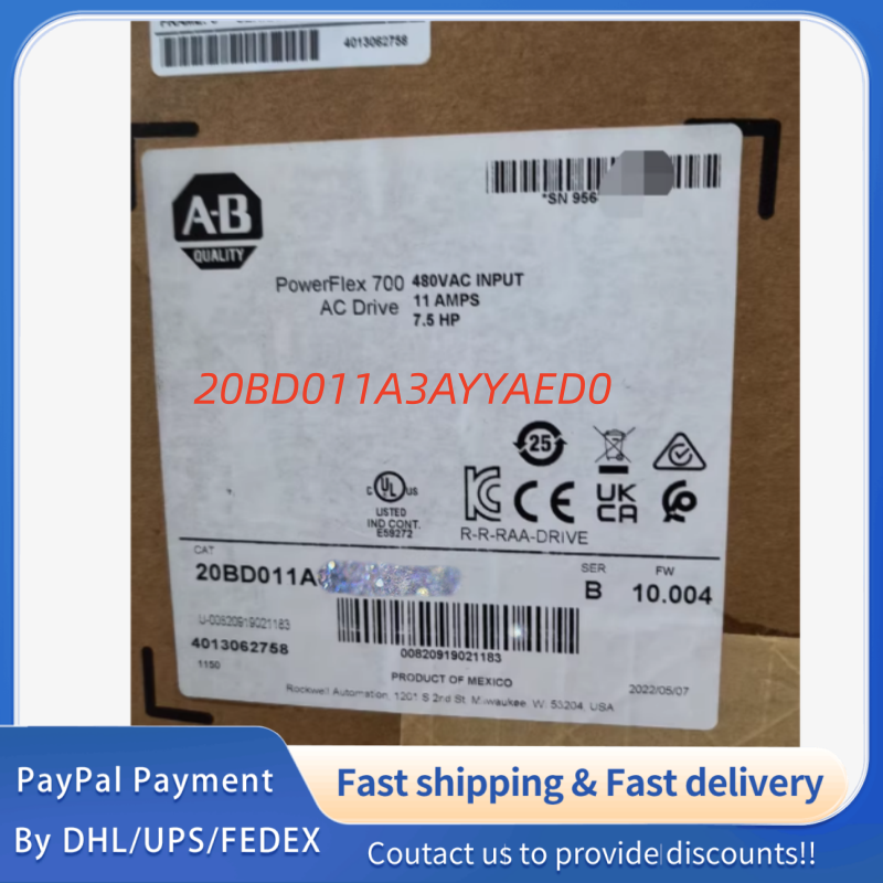 1PC NEW 20BD011A3AYYAED0 Allen‑Bradley (Rockwell Automation) PowerFlex 700 AC  Drive  #QYM001 J1688