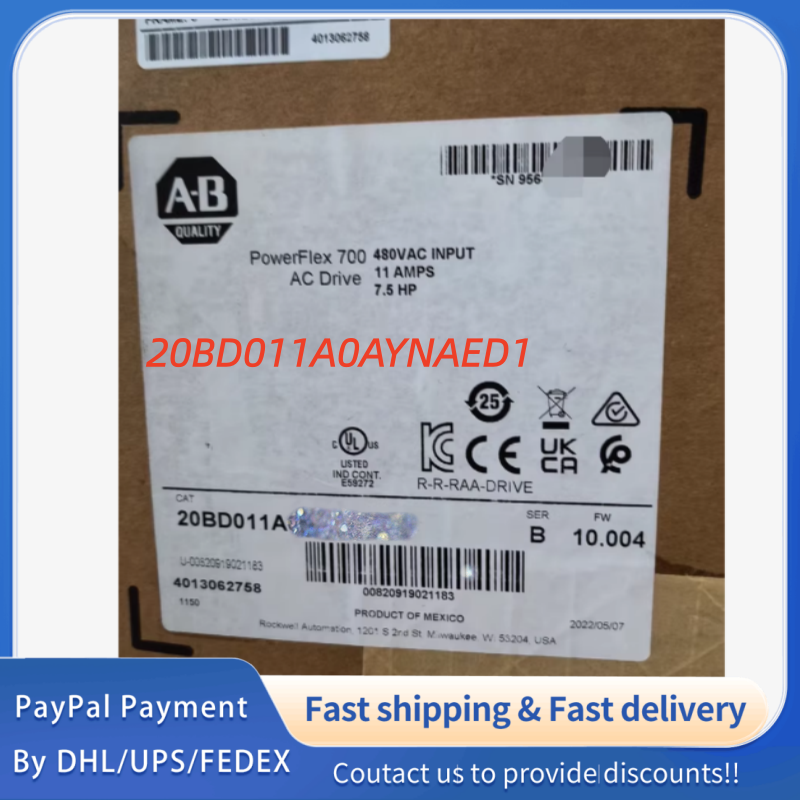1PC NEW 20BD011A0AYNAED1 Allen‑Bradley (Rockwell Automation) PowerFlex 700 AC  Drive  #QYM001 J1688