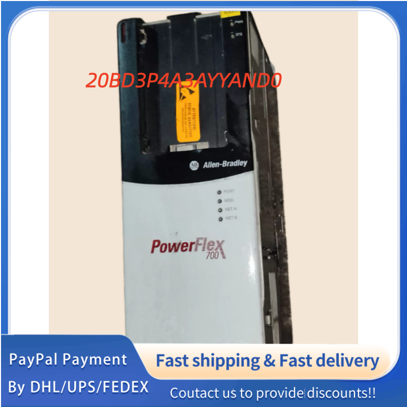 1PC used 100% tested  20BD3P4A3AYYAND0  Allen‑Bradley (Rockwell Automation) PowerFlex 700 AC  Drive  #QYM001 J1688