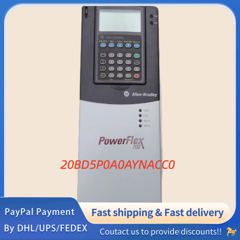 1PC used 100% tested  20BD5P0A0AYNACC0 Allen‑Bradley (Rockwell Automation) PowerFlex 700 AC  Drive  #QYM001 J1688