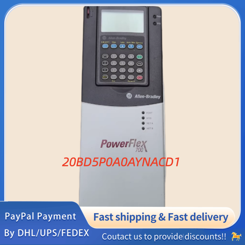 1PC used 100% tested  20BD5P0A0AYNACD1  Allen‑Bradley (Rockwell Automation) PowerFlex 700 AC  Drive  #QYM001 J1688
