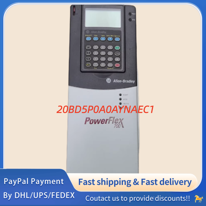 1PC used 100% tested  20BD5P0A0AYNAEC1  Allen‑Bradley (Rockwell Automation) PowerFlex 700 AC  Drive  #QYM001 J1688
