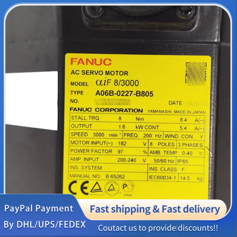 1PCS used working A06B-2227-B805  FANUC AC servo motor