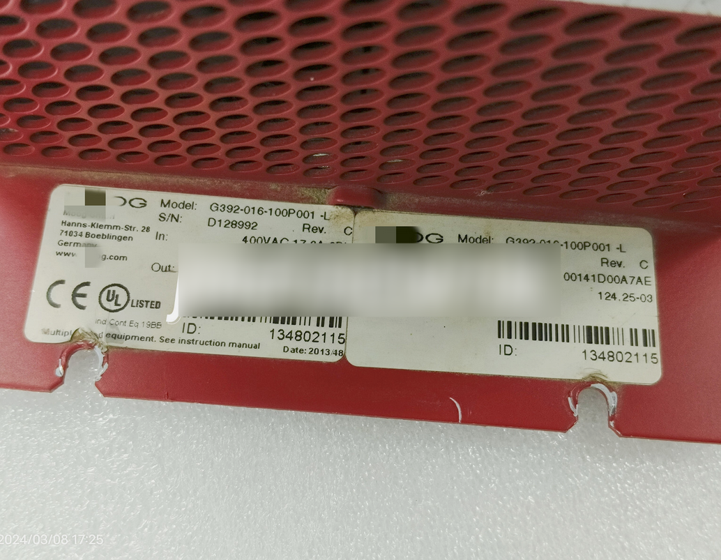 1PC USED G392-016-100P001-L  Moog Servo Drive Tested working #lyd001&j1688