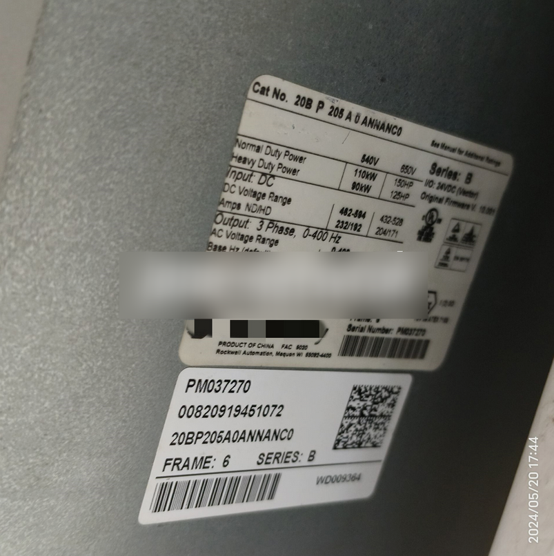1PC USED 20BP205A0ANNANC0 Allen-Bradley PowerFlex AC Drive Tested working #lyd001&j1688