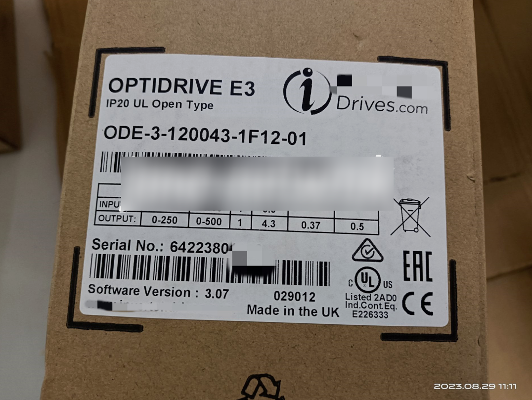 1PC NEW ODE-3-120043-1F12-01  Invertek OPTIDRIVE E3 AC Drive  #lyd001&j1688