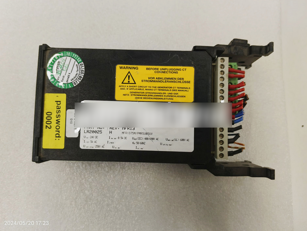 1PC USED LR20025 REV: H  MFR13 MFR1375M/PMRSU03UV Woodward Controller Tested working #lyd001&j1688