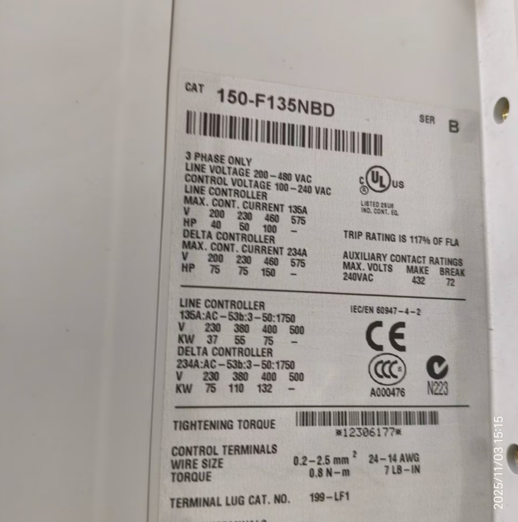 1PC NEW 150-F135NBD Allen-Bradley (AB) Rockwell Soft Starter No original package #lyd001&j1688