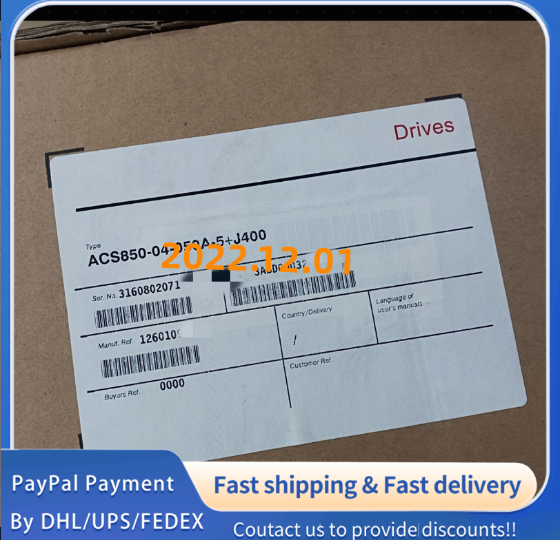 1PC  BRAND NEW ABB  ACS850-04-050A-5+J400  frequency converter ACS850 series #QYM001 J1688