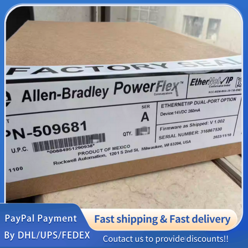 1PC NEW PN-509681  Allen‑Bradley internal service/sub‑assembly part number typically a gate driver PCB or control sub‑board for PowerFlex 753/755 series VFDs# QYM001  j1688