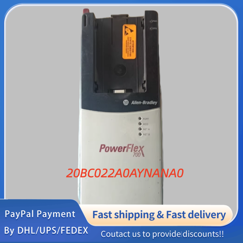 1PC for used 100% tested 20BC022A0AYNANA0 an Allen‑Bradley PowerFlex 700 AC Drive (20B series), engineered for medium‑power industrial motor control applications   #QYM001 J1688