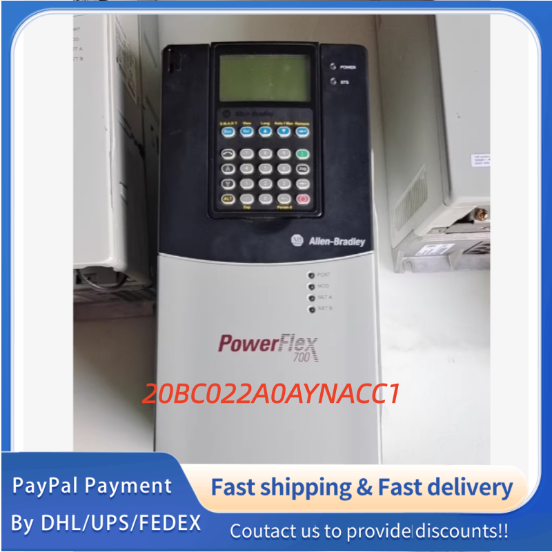 1PC used working 20BC022A0AYNACC1 an Allen‑Bradley PowerFlex 700 AC Drive (20B series), engineered for medium‑power industrial motor control applications #QYM001 J1688