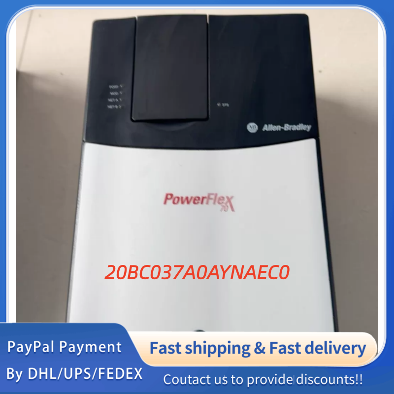 1PC used working 20BC037A0AYNAEC0 an Allen‑Bradley PowerFlex 700 AC Drive (20B series), optimized for 400 VAC industrial motor control with embedded EtherNet/IP communication#QYM001 J1688