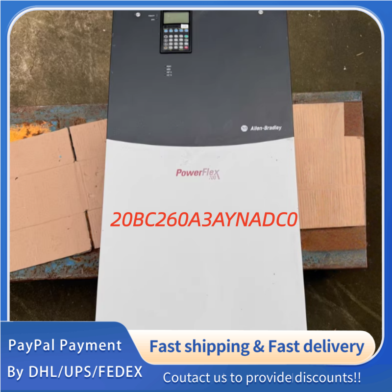 1PC used 100% tested  20BC260A3AYNADC0 an Allen‑Bradley PowerFlex 700 AC drive for 600V‑class systems, featuring embedded EtherNet/IP, enhanced 24V I/O, no encoder feedback #QYM001 J1688