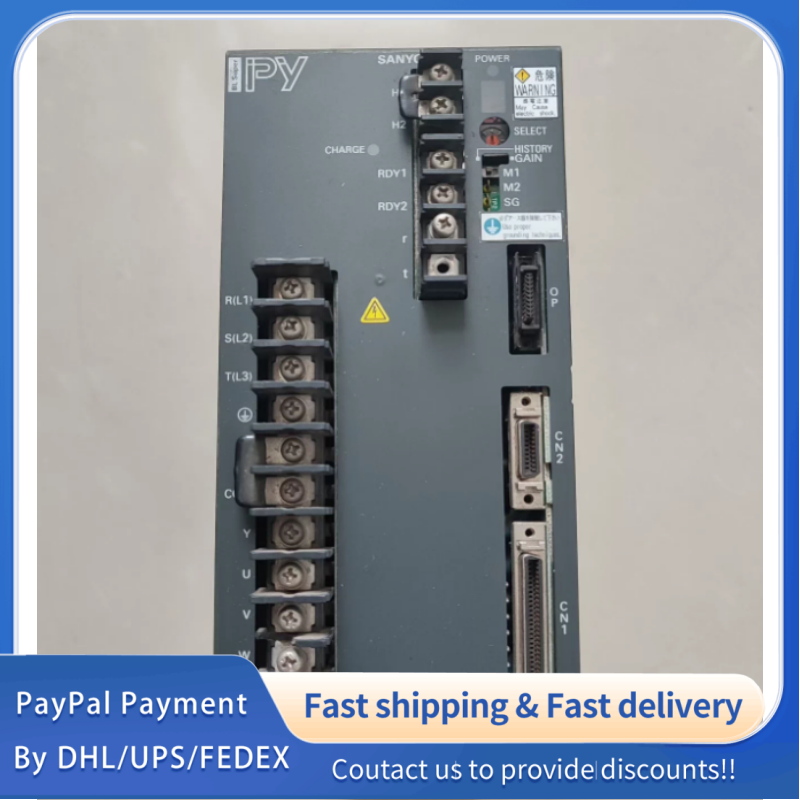 1PC used working PY0A100A0P31P00 Sanyo Denki (SANMOTION Series) 3-Phase AC Servo Amplifier (Servo Driver) #QYM001