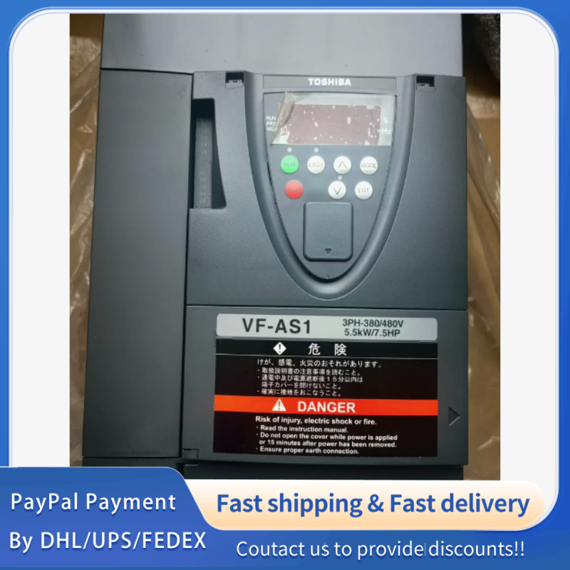 1PC used working  VFAS1-4055PL-WN1(R17) Toshiba (TOSVERT VF‑AS1 Series) High‑Performance AC Variable Frequency Drive 5.5kW (7.5HP) (400V Class, 3‑Phase)  #QYM001