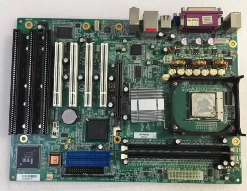 1PC used working  IP-4GVI22 REV 1.0 IP4GV122 with CPU and RAM Socket 478 ATX Industrial Motherboard # QYM001 J1688