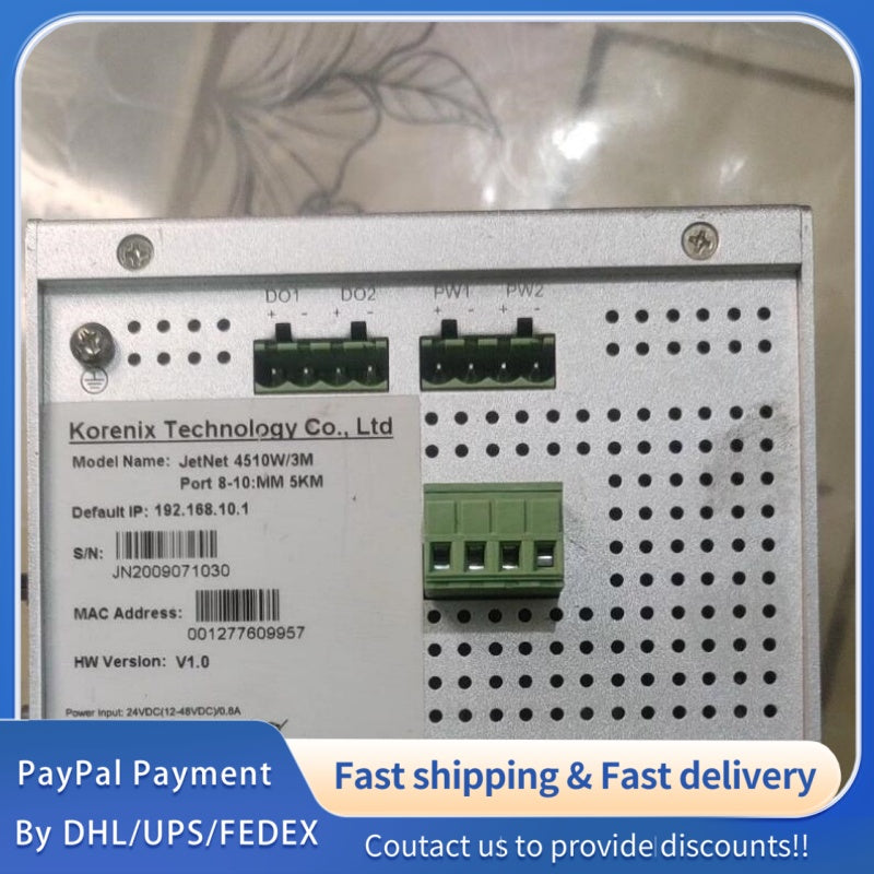 1 PCS  used korenix JetNet 4510W/3M Switch #LYQ007