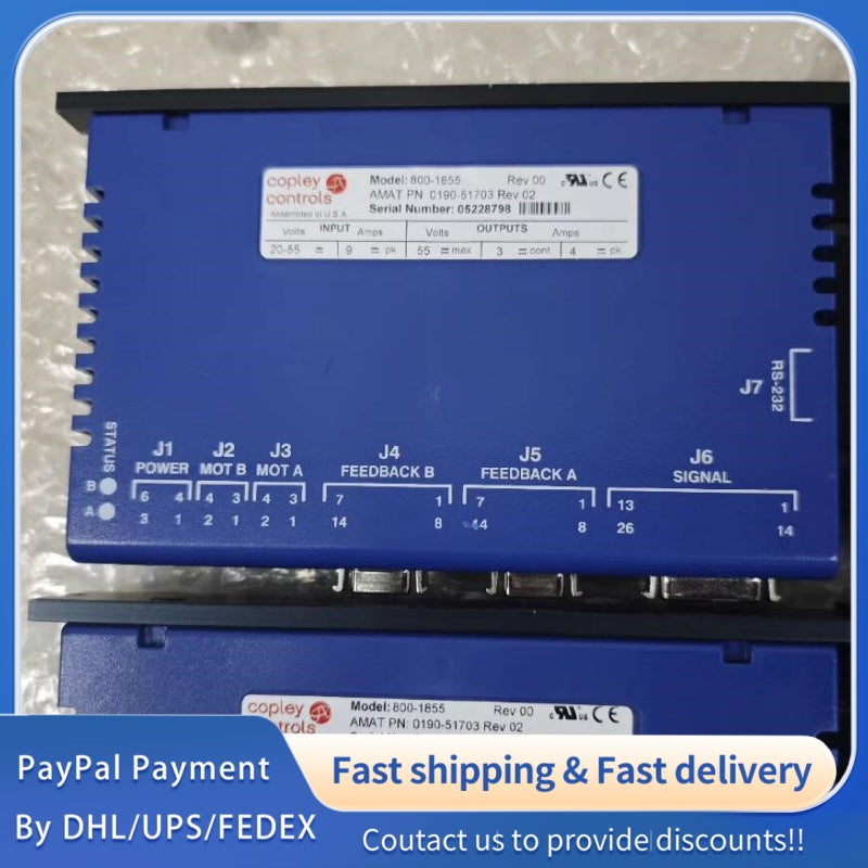 1  PCS used copley controls 800-1855 AMAT 0190-51703 REV 02 drive #LYQ007
