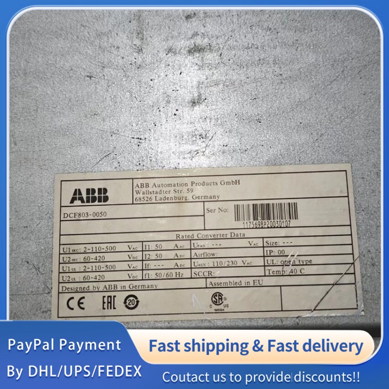 1  PCS USED ABB Excitation Module DCF803-0050 #LYQ007