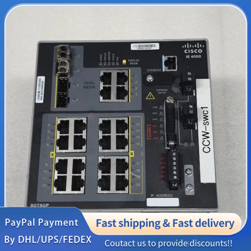 1  PCS used CISCO IE-4000-8GT8GP4G-E V01 Switch Module #LYQ007
