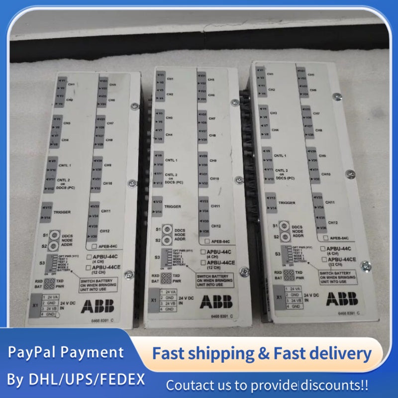 1pc used ABB DC Drive  Fiber Optic Communication Board APBU-44C #LYQ007