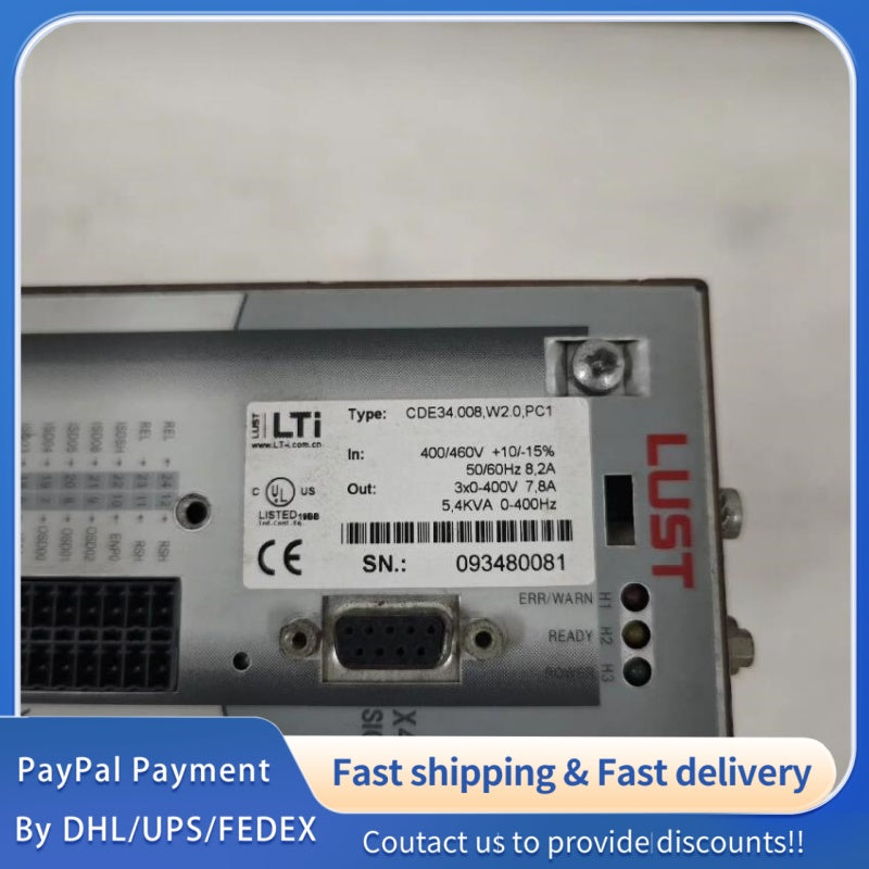 1pc  used LUST Servo Drive CDE34.008 W2.0,PC1#LYQ007