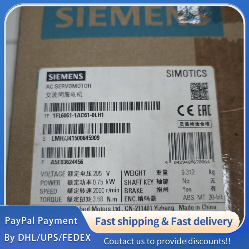 1pc  new Siemens AC Servo Motor 1FL6061-1AC61-0LH1 #LYQ007