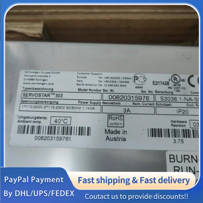 1  PCS new Kollmorgen Drive S3036 1-NA-SB #LYQ007