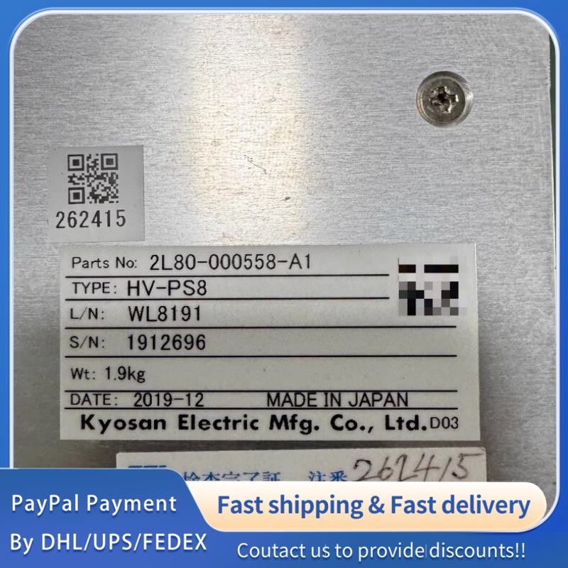 1  PCS used KYOSAN HV-PS8 High Voltage Power Supply 2L80-000558-A1 #LYQ007