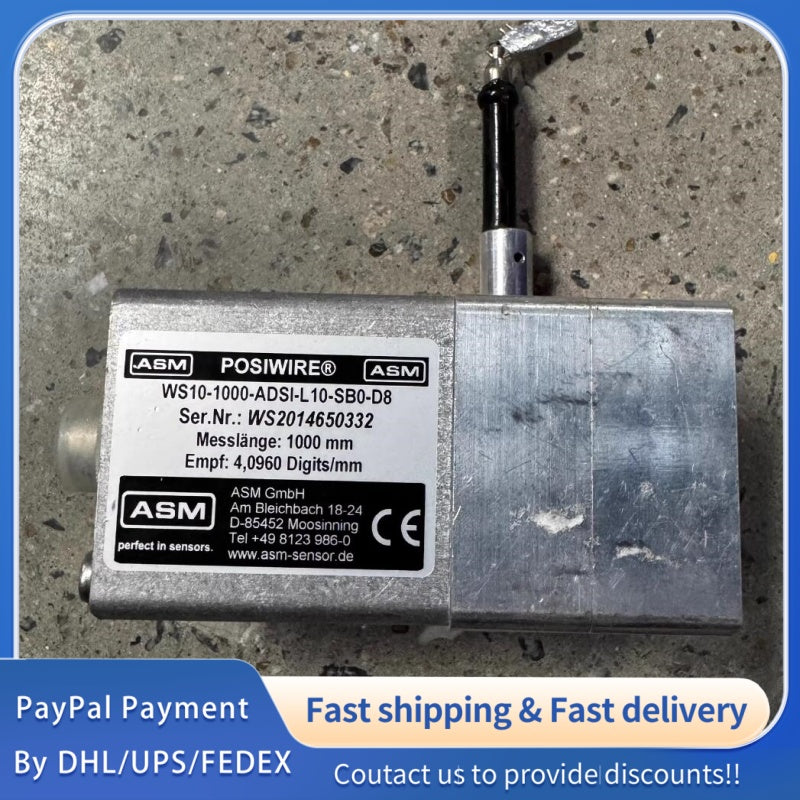 1  PCS used ASM POSIWIRE Encoder WS10-1000-ADSI-L10-SB0-D8 #LYQ007