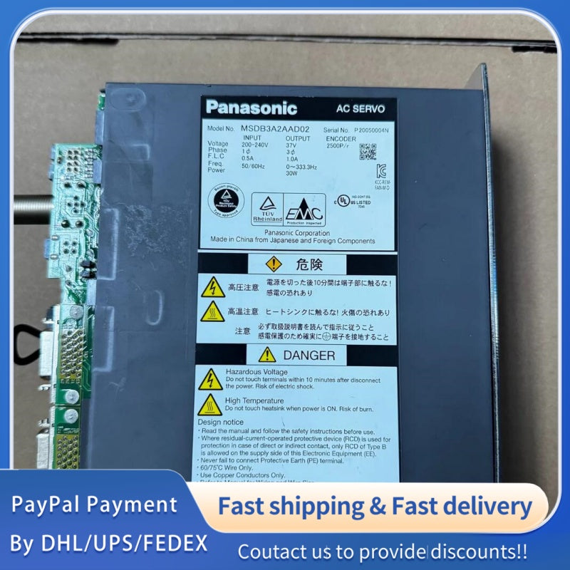 1  PCS used Panasonic Servo Driver  MSDB3A2AAD02#LYQ007