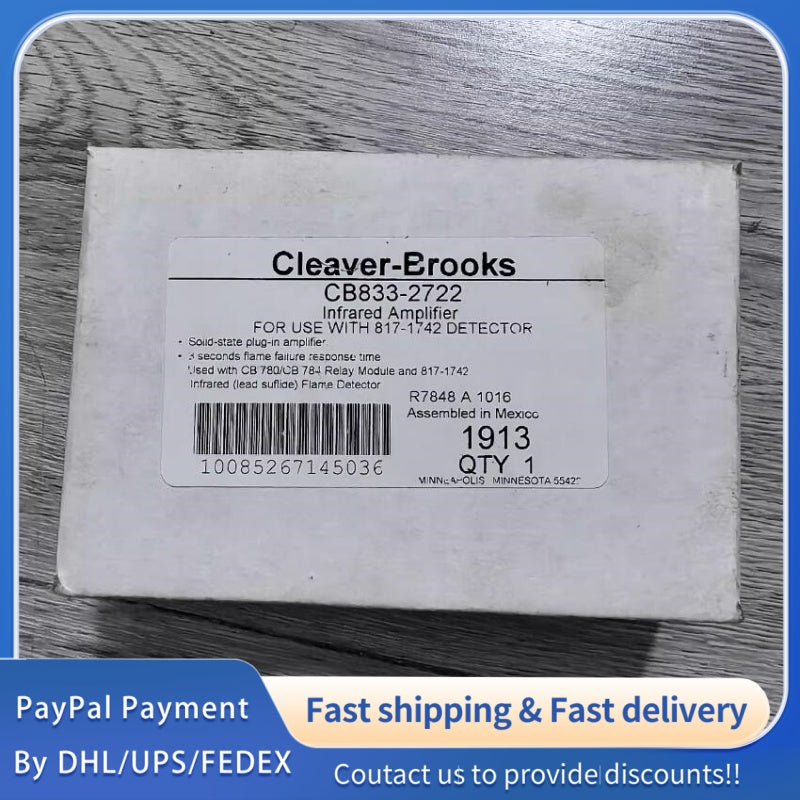 1  PCS USED Cleaver-Brooks Infrared Flame Amplifier CB833-2722 #LYQ007