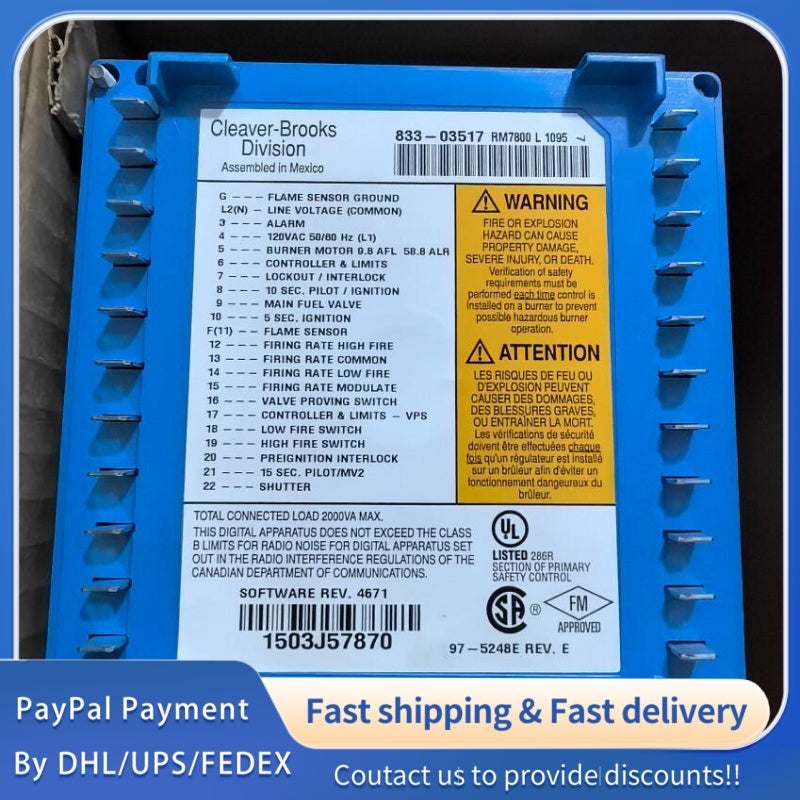 1  PCS new  Cleaver-Brooks RM7800L1095  833-03517 Combustion Controller #LYQ007
