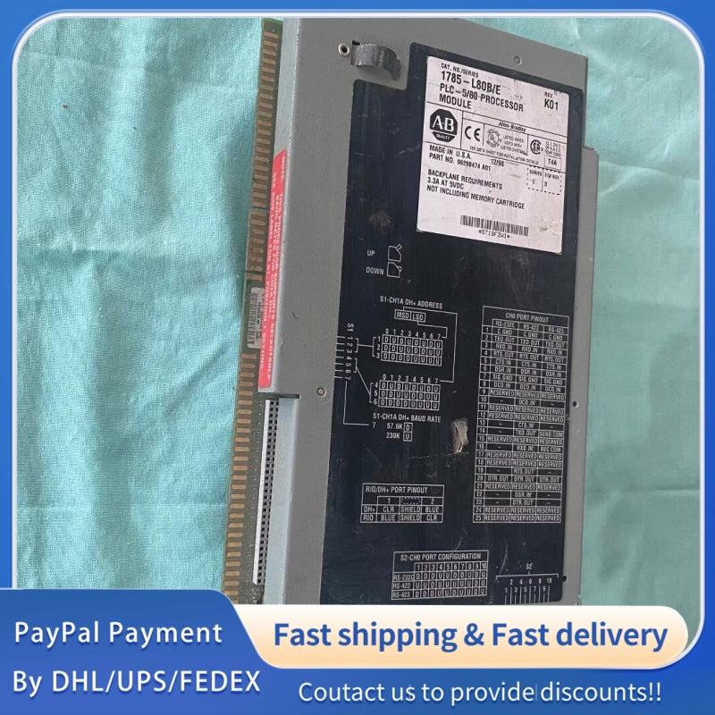 1  PCS used Allen-Bradley Ethernet Module 1785-L80B/E #LYQ007