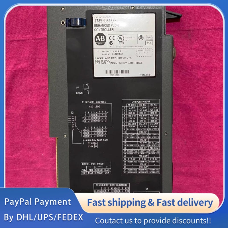 1  PCS used Allen-Bradley 1785-L60B/E PLC-5/60 Controller  #LYQ007