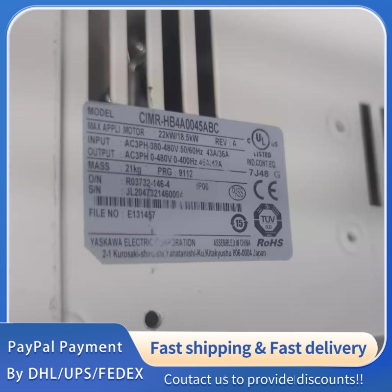 1  PCS used Yaskawa Inverter CIMR-HB4A0045ABC H1000 Series #LYQ007