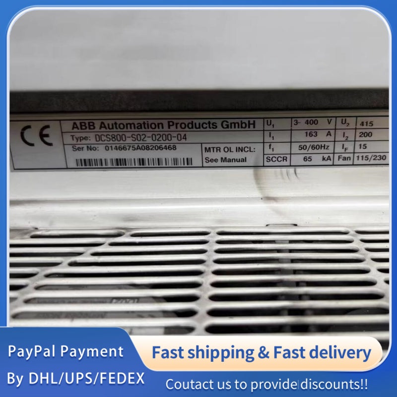1  PCS used ABB DCS800 DC Drive DCS800-S02-0200-04#LYQ007