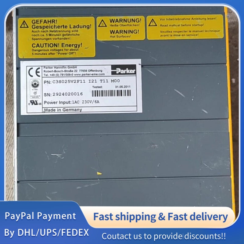 1  PCS USED Parker Servo Drive C3S025V2F11 T21 T11 M00 #LYQ007