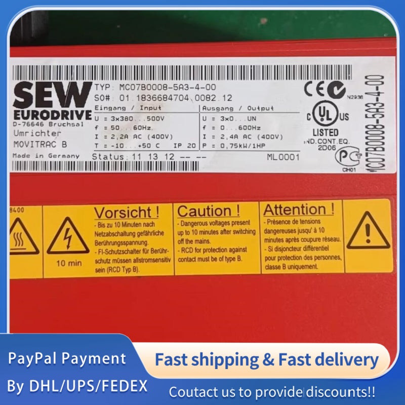 1  PCS used SEW Driver MCO7B0008-5A3-4-00 #LYQ007