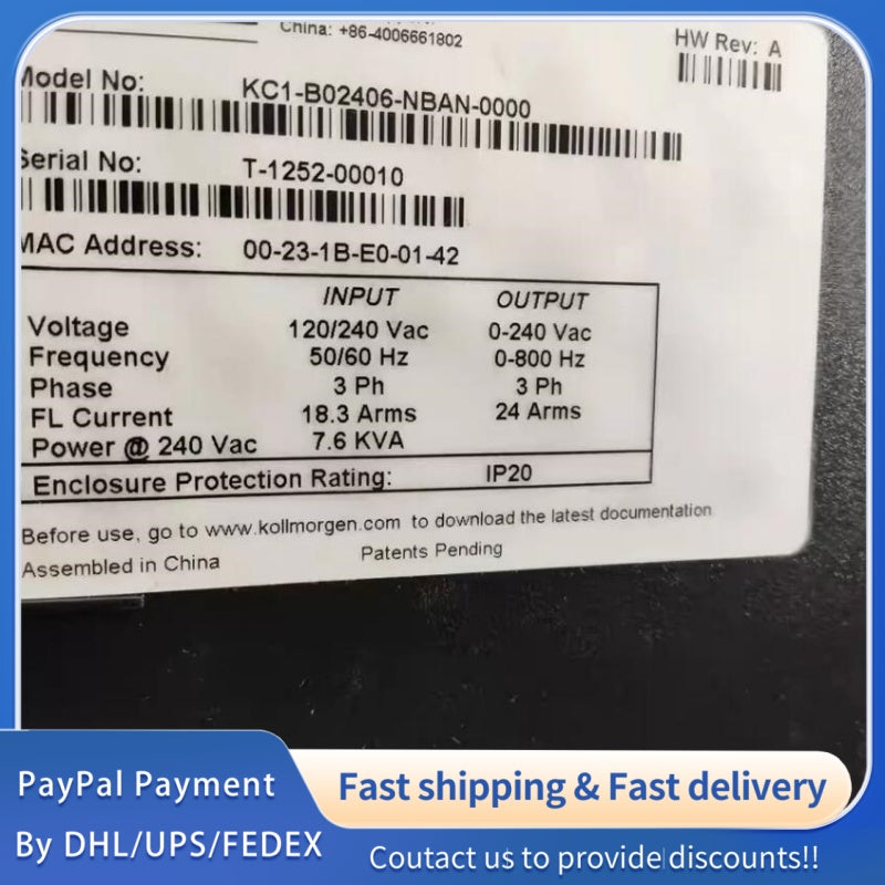 1  PCS NEW Kollmorgen KC1-B02406-NBAN-0000 Servo Drive #LYQ007