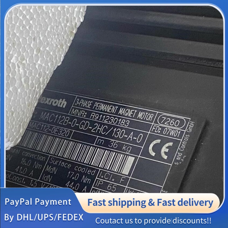 1  PCS new Rexroth Servo Motor MAC112B-0-GD-2HC/130-A-0 (R911230183 / MAC112-0E320)#LYQ007