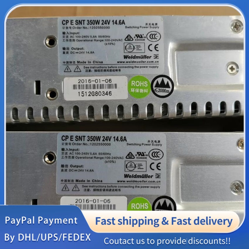 1  PCS used Weidmüller CP ESNT 350W 24V 14.6A #LYQ007